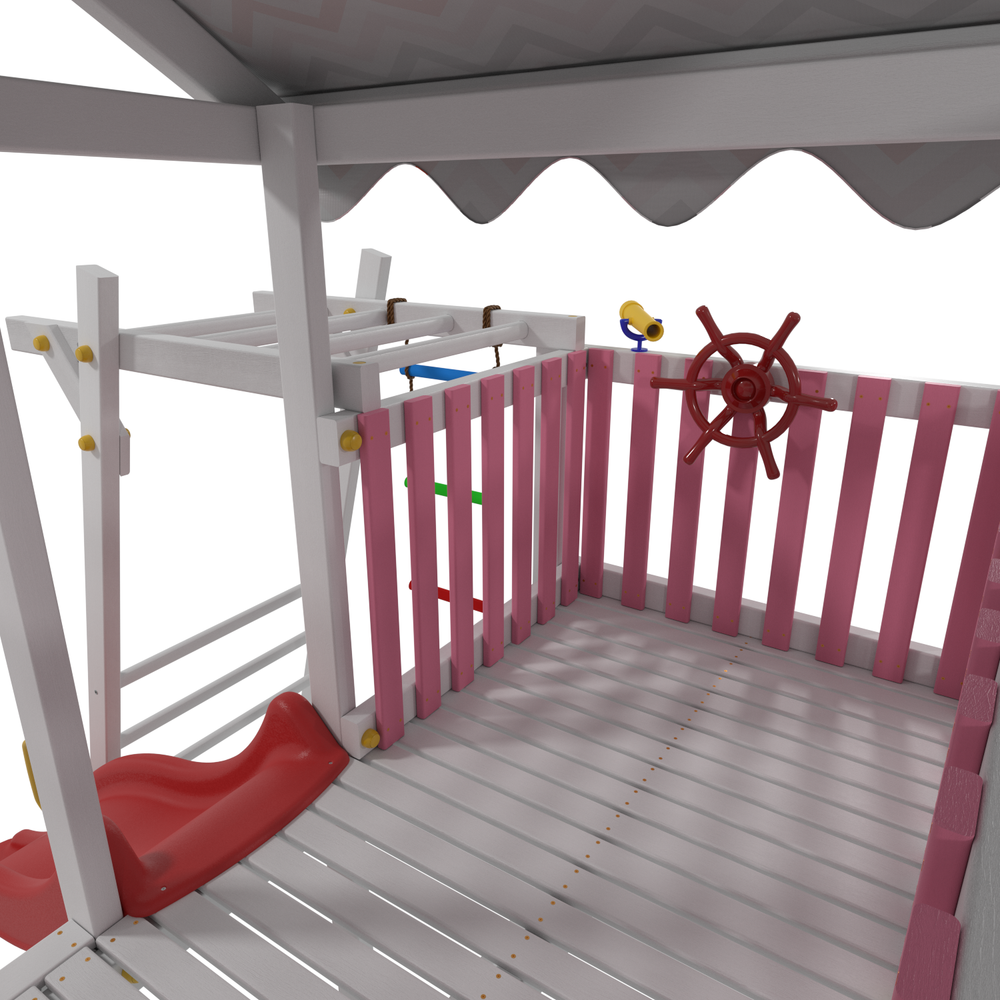 Детский домашний игровой комплекс чердак ДК2Р Розовый