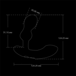 Черный вибромассажер простаты 12,4см с управлением через приложение Lovense Edge 2 Smart Prostate Massager Black