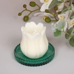 Подсвечник «Романтика» 10*1,5 см, Изумруд