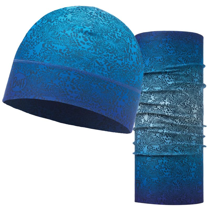 Комплект шапка шарф из Primaloft Buff Backwater Blue Фото 1