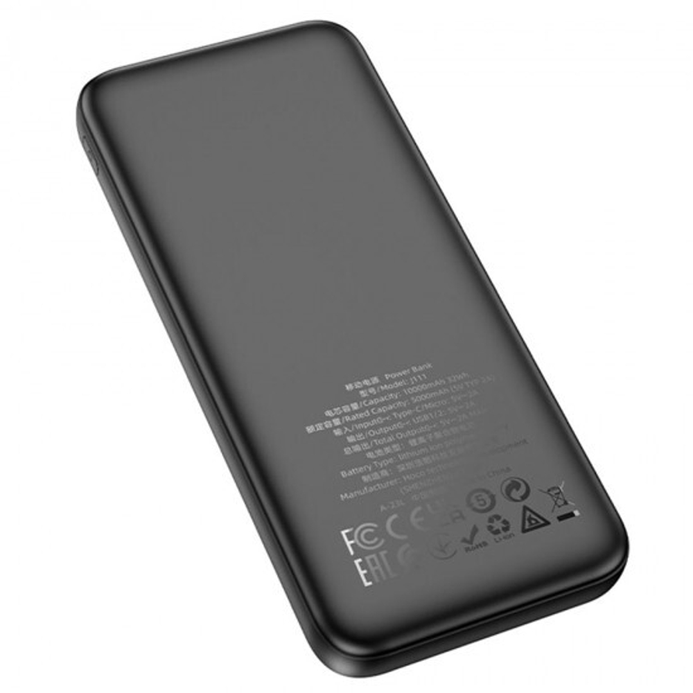 Внешний аккумулятор Hoco Power Bank 10000 mAh J111, 013356 Черный