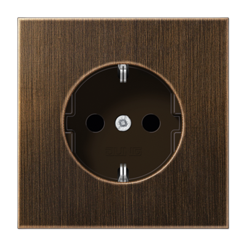 JUNG SCHUKO®-розетка 16 A / 250 B ~ с защитой от детей, латунь Antik, арт.ME1521KIAT