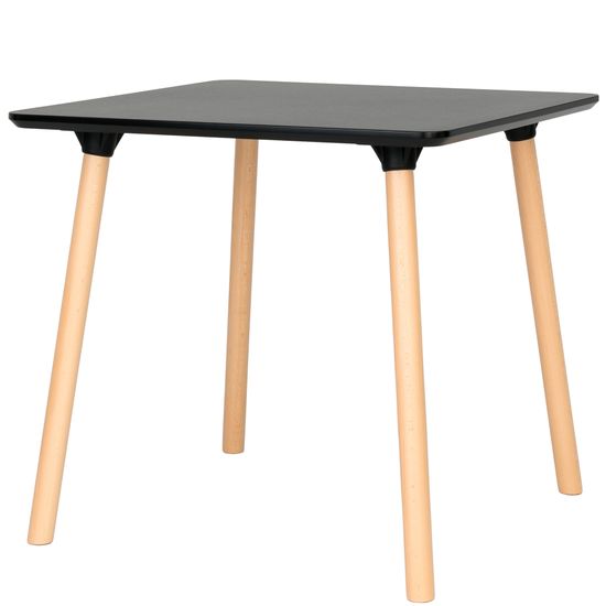 Обеденный стол Copine 80х80 см меламин черный | Купить в StoreForHome.ru