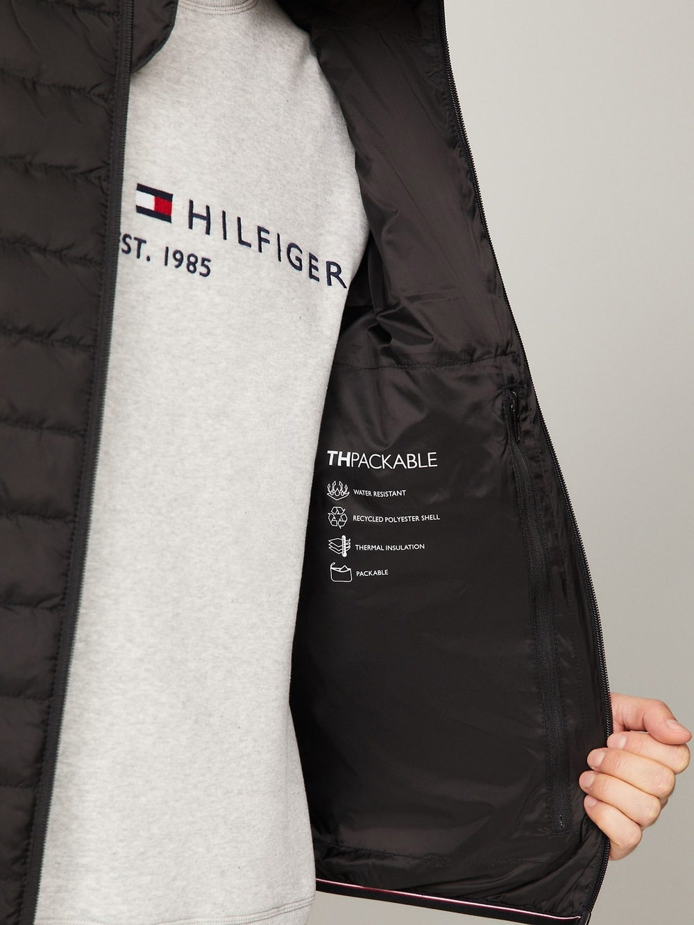 Утепленная куртка Tommy Hilfiger Lightweight Packable Black
