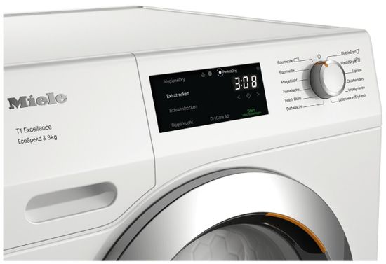 Сушильная машина Miele TEF775WP ChromeEdition (дисплей на немецком языке), белый лотос