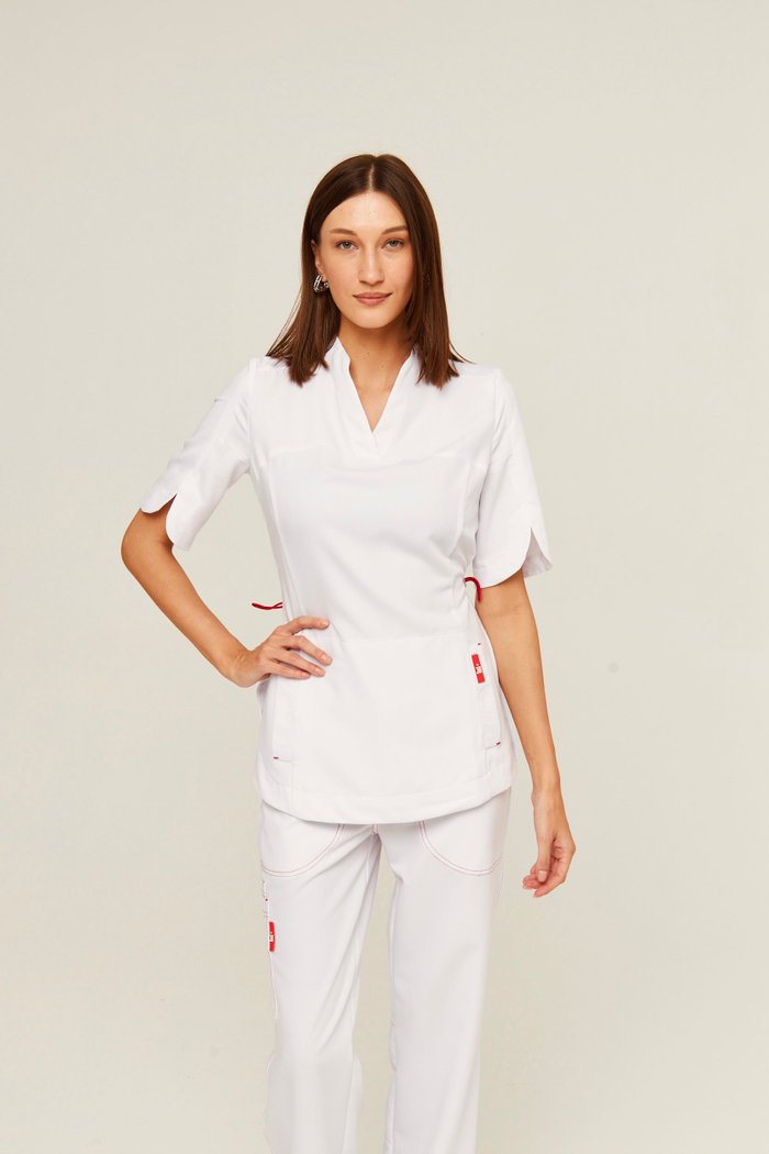 Топ медицинский женский Ньюлук, кремовый