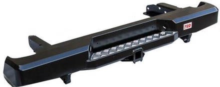 Бампер силовой задний Nissan NP300 2010+ (кузов 1500 мм) с квадратом под фаркоп РИФ