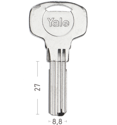 Заготовка вертикального ключа 10304 YALE МНОГОПАЗ. КНР YALE 3 (E393)