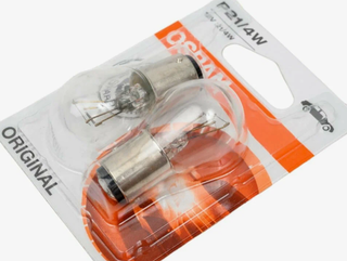Автолампа  Р 12-21+4 (P21/4W) 2конт (смещ штифт) (BAZ15d) (бл2шт) Osram #7225-2BL ORIGINAL