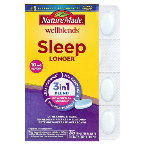 Nature Made, Wellblends™, Sleep Longer®, 35 трехслойных таблеток