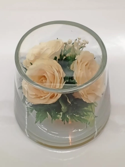 натуральные цветы в стекле, вакуум