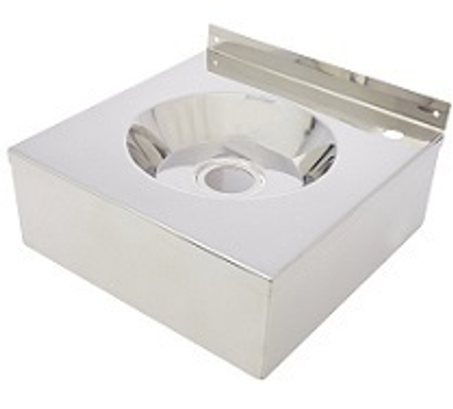 Раковина настенная квадратная нерж сталь NOFER 13038.B глянцевый