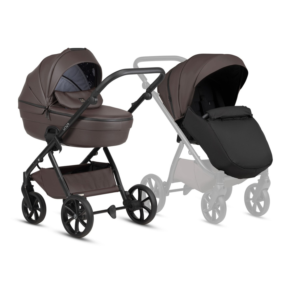 Tutis Коляска 2 в 1 UNO 6+ Leather Cioccolata