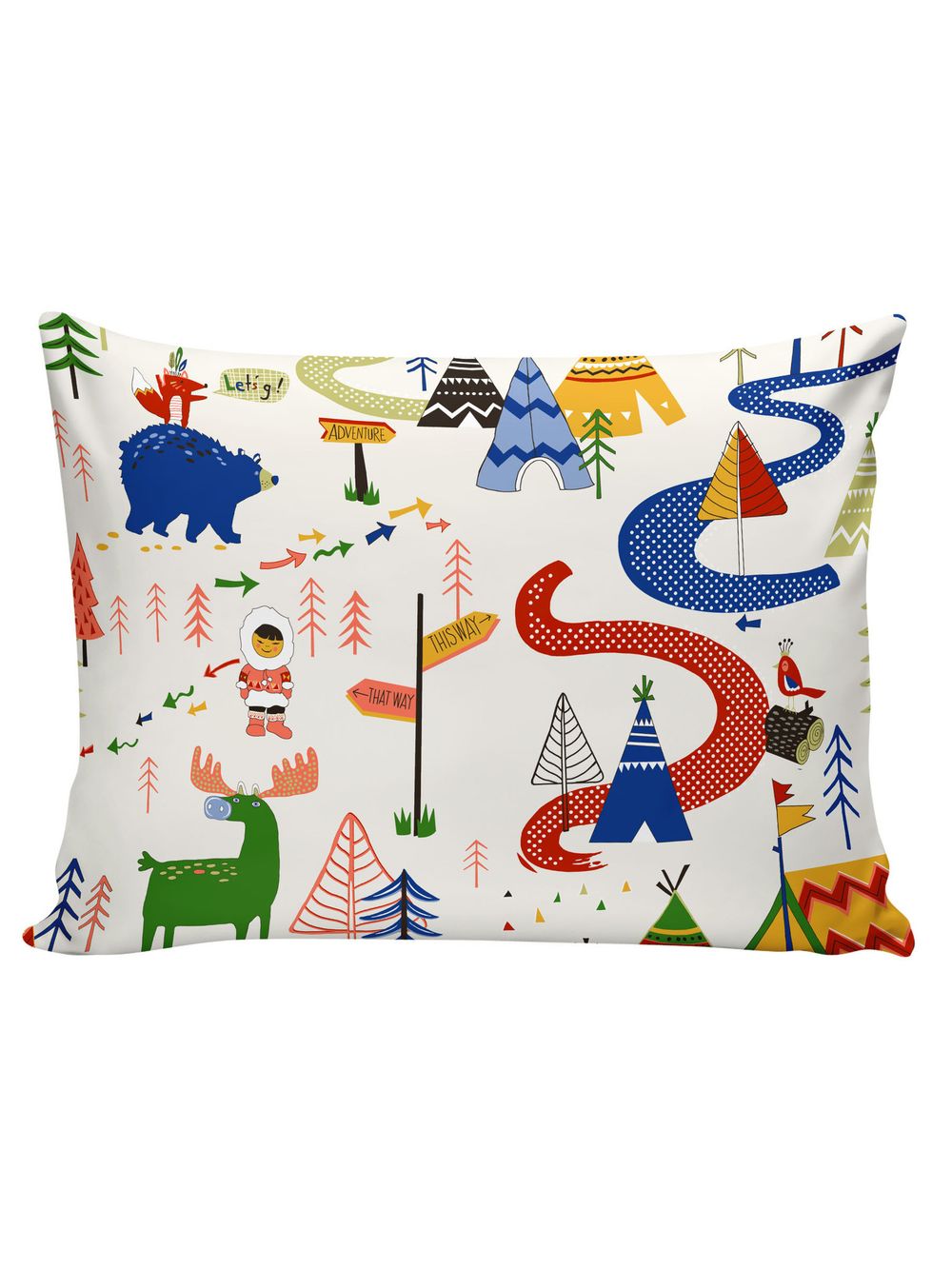 Постельное белье Сказка "Эскимосики/Орнамент" семейное Наволочка 50х70 см 2 шт Простынь на резинке 160х200 см Пододеяльник 145х215 см(2шт) , перкаль