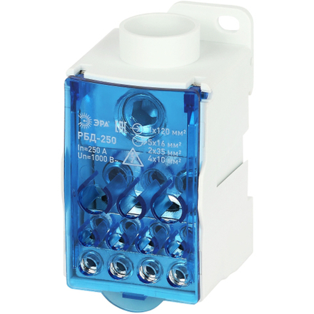 Распределительный блок на DIN-рейку ЭРА NO-122-42 РБД-250А