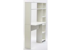 Письменный стол Тулон со стеллажом белое тиснение