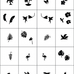 ТРОПИКИ- Большая коллекция трафаретов X-COLOR 24 диз