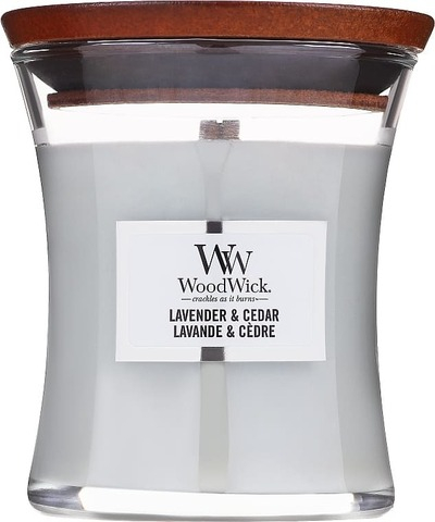 WOODWICK MEDIUM HOURGLASS LAVENDER AND CEDAR CANDLE 275 GR