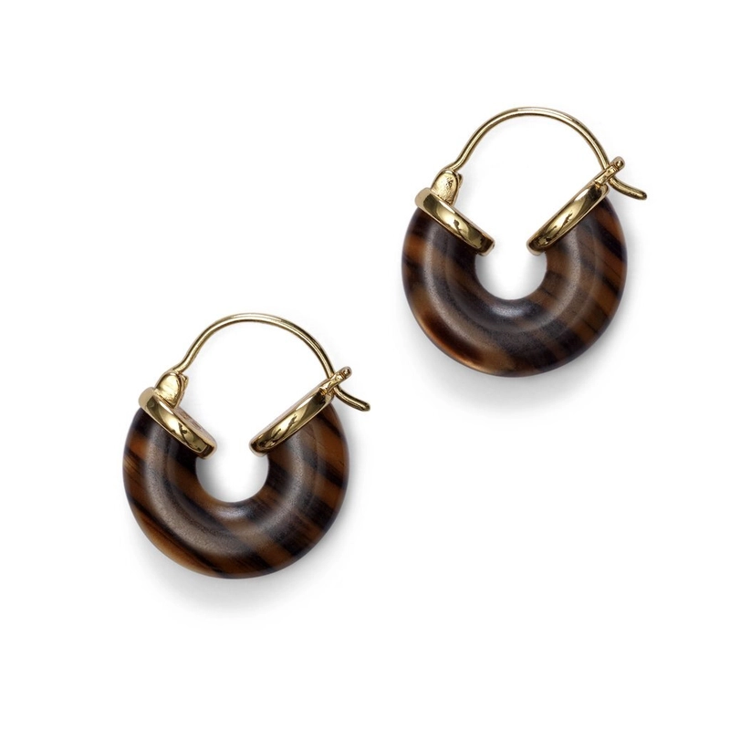 Серьги-кольца Глаз Тигра