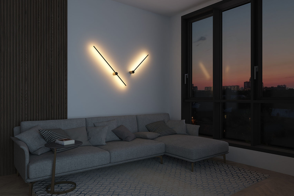 DK5014-SG Бра 1000 мм, 3000К, IP20, 12 Вт, матовое золото