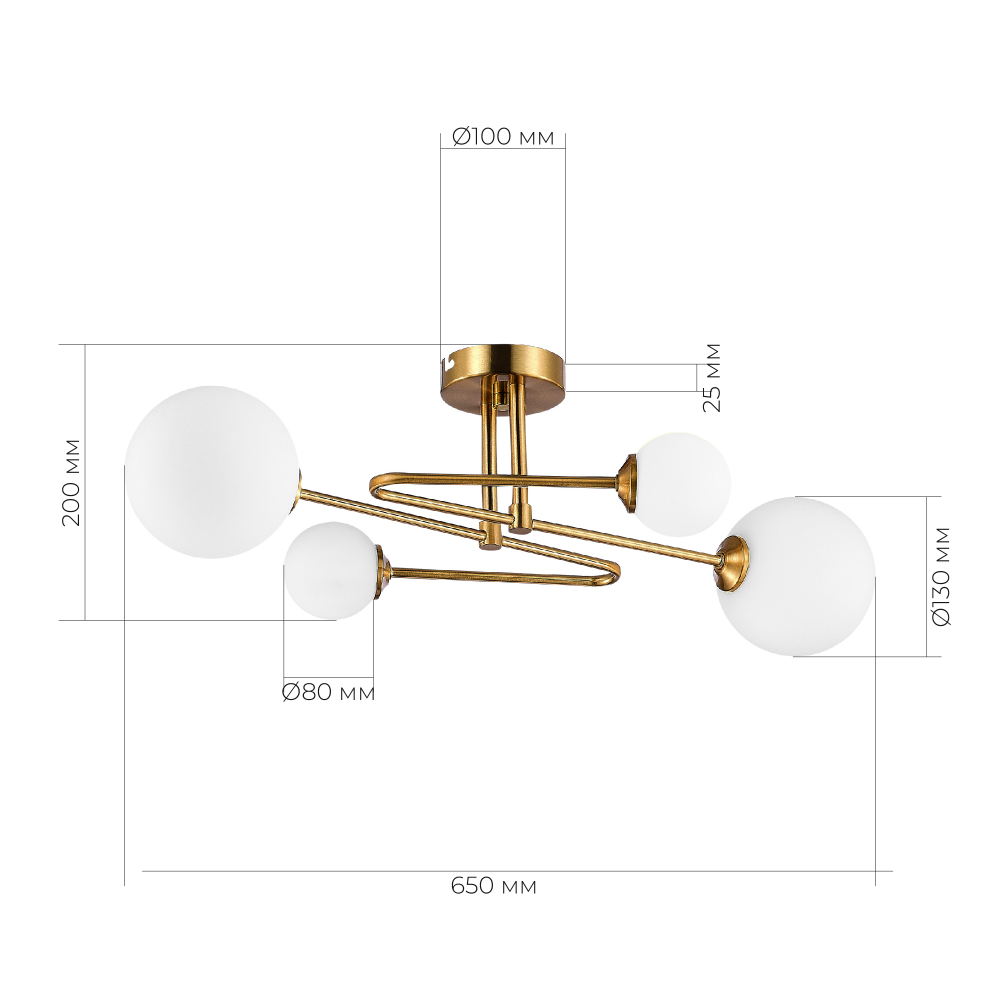 Светильник потолочный FANTINI G9 LED 4х5W