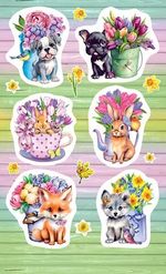 Наклейки Животные(ассорти), Мир открыток