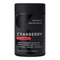 Sports Research, Cranberry Concentrate 250 mg, Клюквенный концентрат 250 мг, 90 капсул