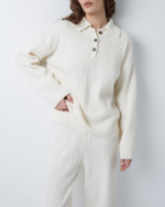 Брюки из смесового кашемира молочный