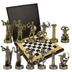 Manopoulos Шахматы сувенирные "Битва Титанов" бронзовые