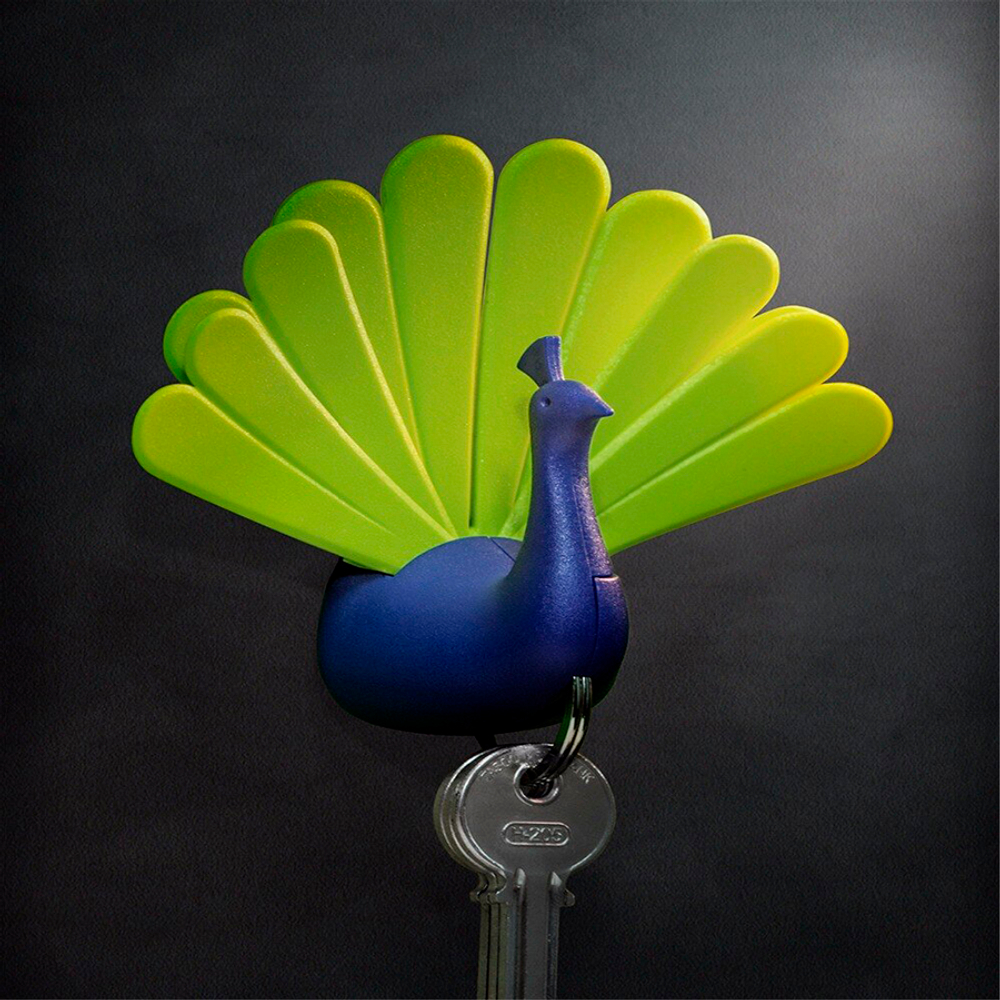 Ключница peacock, синяя/зеленая