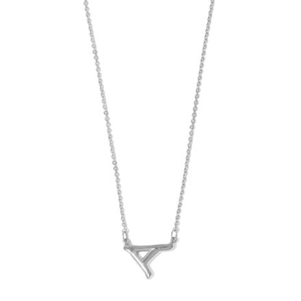 Серебряное колье с буквой A