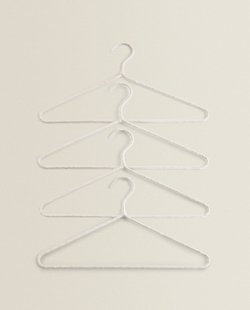 ZARA HOME БЕЖЕВЫЕ ВЕШАЛКИ ИЗ ХЛОПКА И ЛЬНА (4 ШТ.)