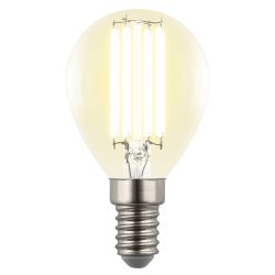 LED-G45-4W-3000K-E14-CL GLY01TR Лампа светодиодная. Форма шар. прозрачная. Серия Яркая A++. Теплый белый свет 3000K. Картон. ТМ Uniel