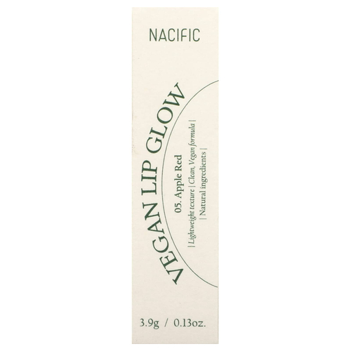 Nacific, Vegan Lip Glow, 05 Apple Red, 0.13 oz (3.9 g)