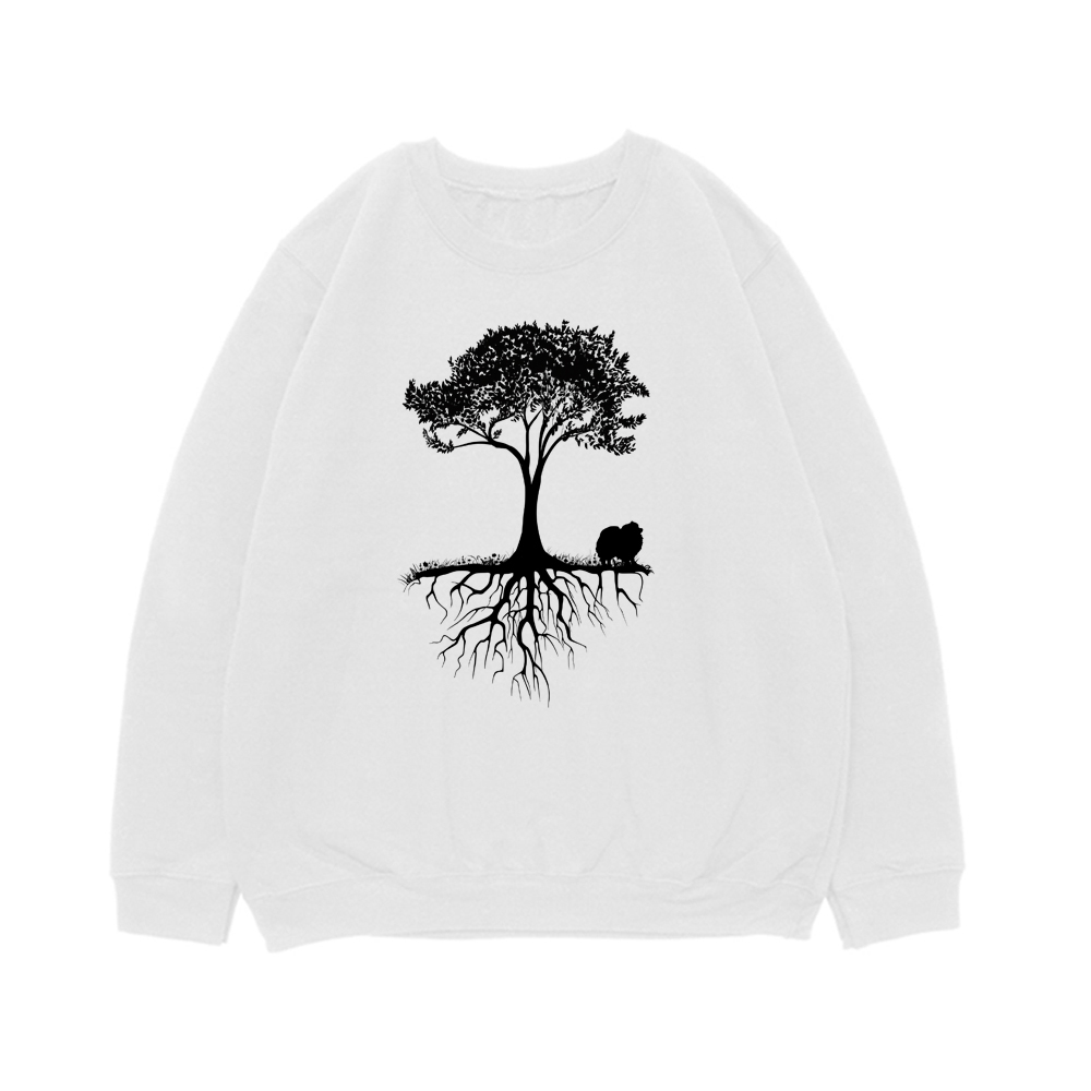 Свитшот "Шпиц у дерева"