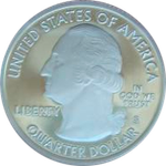 США 25 центов 2019 Парк № 47 Американский мемориальный парк S Пруф Слаб ANACS PR70 Серебро