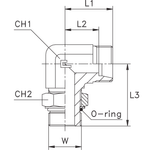 Штуцер FRA90 DL12 UNF3/4" (корпус)