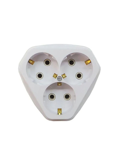 Розетка трехмест. откр. уст. с з/к (ток 16А) РА16-833 в инд. упак.