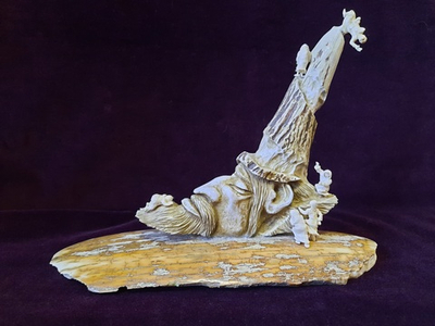 Композиция "Не сотвори себе кумира", рог лося, бивень мамонта