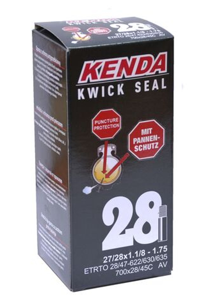 Камера антипрокольная с герм 28" авто ниппель (700х28/45С) KWICK SEAL KENDA