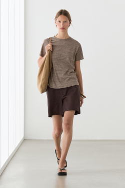Massimo Dutti Короткие шорты из 100% льна, коричневый