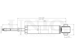 Амортизатор газовый задней подвески UNIO SAB-10563