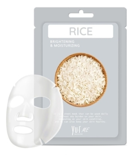 Yu.R Me Тканевая маска для лица с экстрактом риса Rice Sheet Mask, 25 мл.