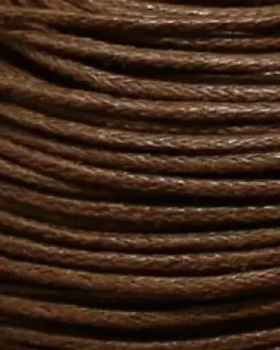 Шнур вощеный d 2 мм, 100% хлопок, коричневый