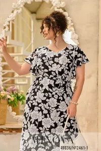 Платье 2461-1-черный Minova