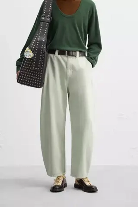 ZARA X HARRY LAMBERT ДЖИНСЫ ШИРОКОГО КРОЯ, ЦВЕТ МОРСКОЙ ВОЛНЫ
