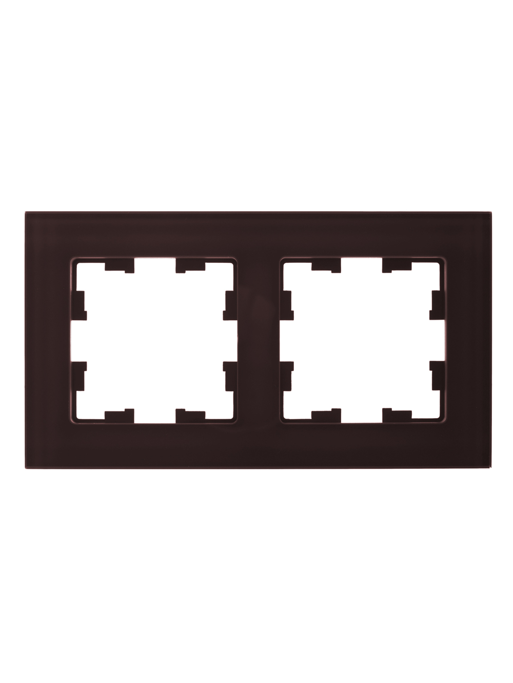 BRITE Рамка 2 -местная РУ-2-2-БрТБ стекло темная бронза IEK