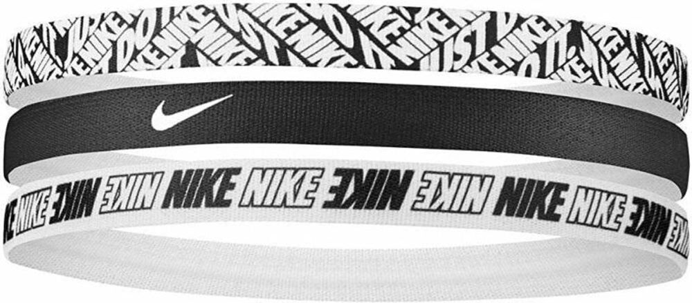 Резинка на голову Nike Printed Hairbands 3PK - черный