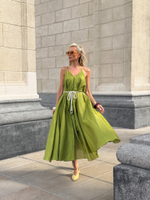 Сарафан в длине миди в салатовом цвете