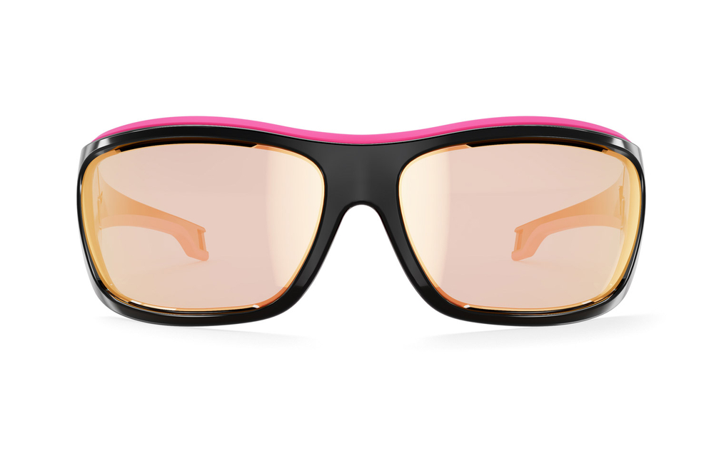 Спортивные очки LiP Tide / Gloss Black - Pink Rubber / PC Photochromic / ecLiPse Series ML Red Brown